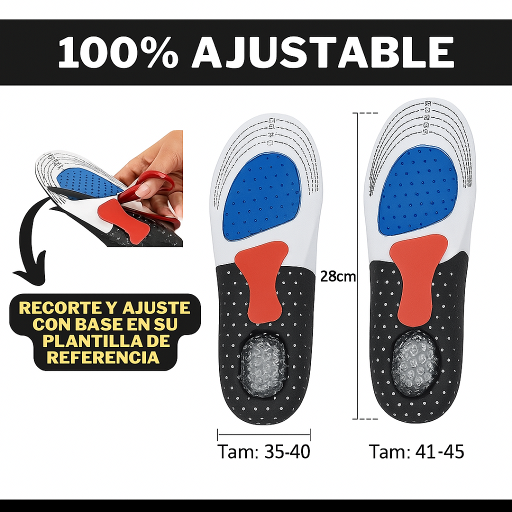 Plantilla Gel Ajustable Fascitis Plantar